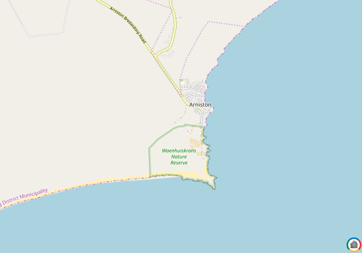 Map location of Arniston